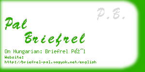 pal briefrel business card